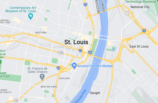 graphic map of St. Louis